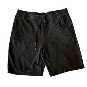 All In Motion Shorts Sz XL Black Gray Elastic Waist Stretch Athletic Drawstring